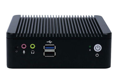 4 COM RS232 Industrial Fanless Mini PC Fanless Embedded Computer 6 USB For Entry Exit Terminal