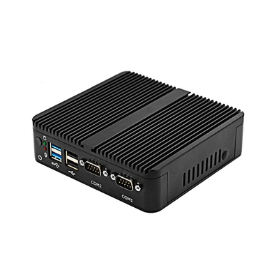 Celeron J4125 Mini komputer bez wentylatora 2 DB-9 RS232 COM 2 RJ45 LAN Mini komputer stacjonarny