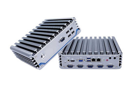 Bezwentylatorowy komputer przemysłowy ze stopu aluminium Dual Lan I7 8265u 16G Ram