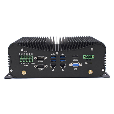 PCIE Przemysłowy mini komputer bez wentylatora Intel I5 I7 GPIO LPT 6 COM 2 Lans 8 USB Box